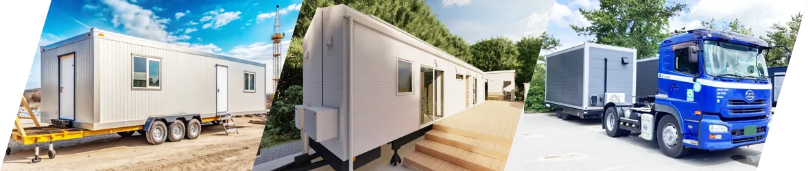 トレーラハウス運搬・仮設住宅の輸送